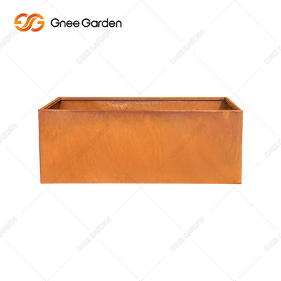 Corten Büyük Dış Mekan Metal Dekoratif Ekici Dikdörtgen Metal Duvar Ekici