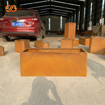 Dış Mekan Dekoratif Corten Çelik Büyük Saksılar
