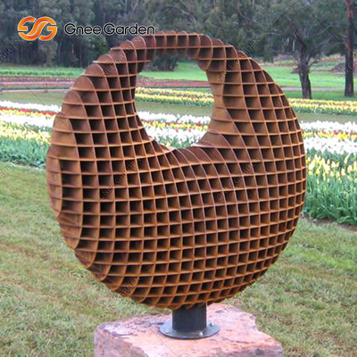 Corten Çelik Klasik Altın Metal Bahçe Heykeli Süs Heykel Heykeli