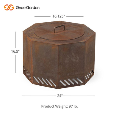 Warmfire OEM 100cm Corten Çelik Ateş Çukuru Odun Yanan Ateş Masası
