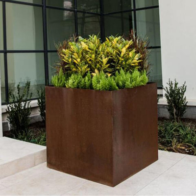 SGS TUV Corten Çelik Küp Ekici Lazer Kesim Paslı Çelik Ekiciler aşınmaya dayanıklı