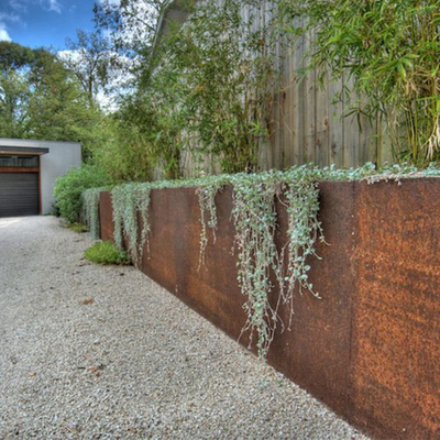 Özel Lazer Kesim Büyük Corten Çelik Dış Mekan Ekiciler 0.8mm 1.2mm Kalın
