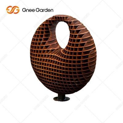Büyük 5.0-8.0mm Açık Bronz Heykel Modern Soyut Corten Çelik Heykel