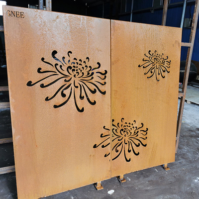 Özel Dekor Metal Bahçe Ürünleri Corten Çelik Ekran Panelleri Hava Koşullarına Dayanıklı