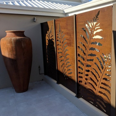 Corten Çelik Ekran Panelleri Paslı Dekoratif Metal Bahçe Ürünleri OEM ODM