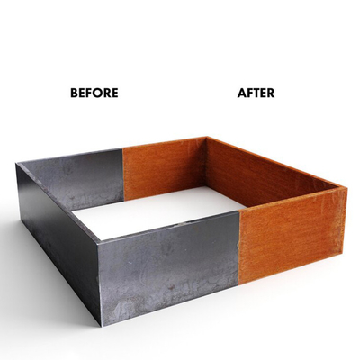 TUV Corten Çelik Yükseltilmiş Bahçe Yatağı 65l*65w*30h Cm Özel Boyalı