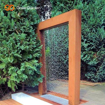 3mm Kalın Dekoratif Rustik Corten Çelik Su Duvarı Dayanıklı