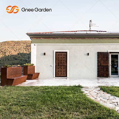 Arka Bahçe için Özel Paslı Açık Corten Çelik Ekici Tezgahı