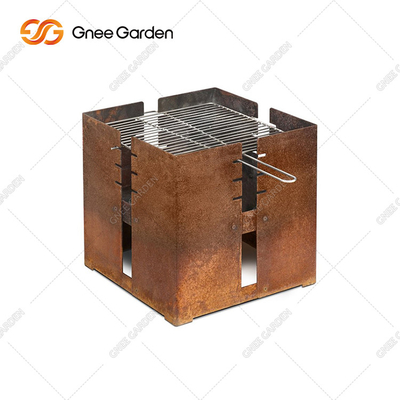 Corten Çelik Barbekü Kömür Izgara Masası 3mm Kalınlık