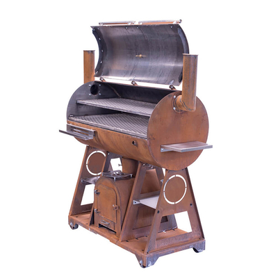 Açık Corten Çelik Ateş Çukuru Barbekü Pişirme Izgaralı Kamp Pişirme Ocağı