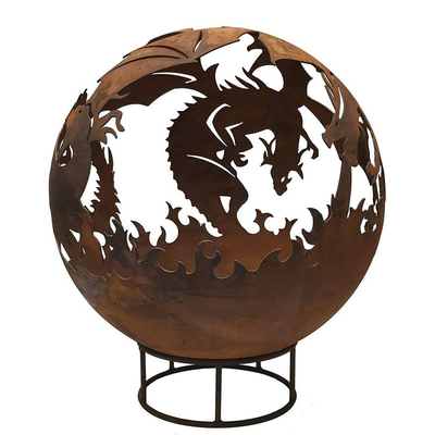 Belirgin Corten Çelik Paslı Metal Isıtıcı Ateş Çukuru 5mm Kalınlık