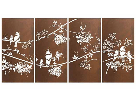 Arka Bahçe İçin Açık Korozyona Dayanıklı Corten Lazer Kesim Ekranları