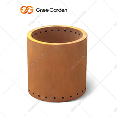 Corten Çelik Ateş Çukuru Açık Hava Corten Çelik Ateş Çukuru Paslı Odun Yanan