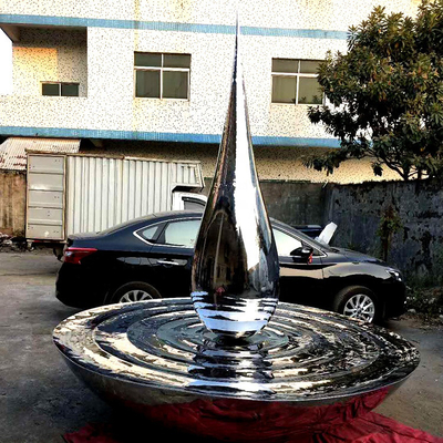 Oval Küre 304 Modern Paslanmaz Çelik Heykel Dış Mekan Yaratıcı