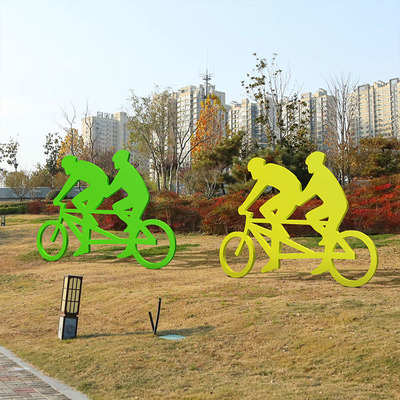 Soyut Siluet Spor Figürü Açık Metal Heykel Antika Sanat Süsler