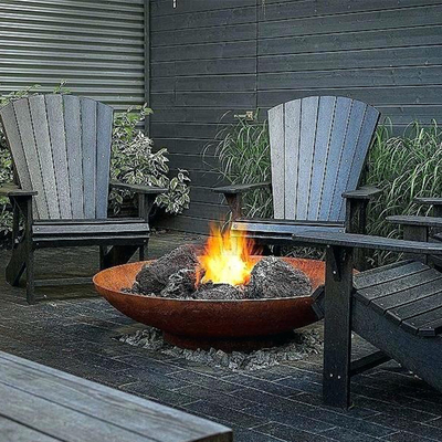 Yeni Tasarım Paslı Corten Çelik Metal Kamp Ateş Çukuru