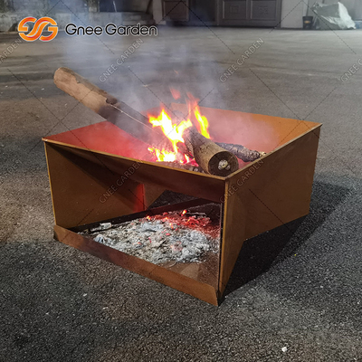 Yeni Tasarım Paslı Corten Çelik Metal Kamp Barbekü Ateş Çukuru