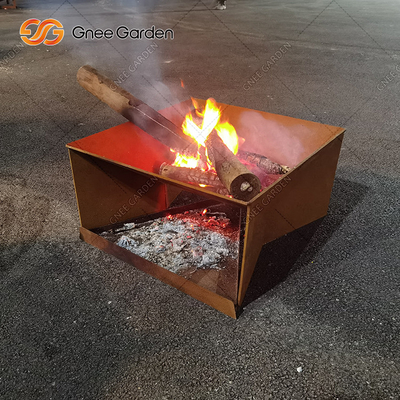 Yeni Tasarım Paslı Corten Çelik Metal Kamp Barbekü Ateş Çukuru