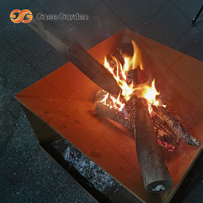 Odun Yakma Corten Çelik Metal Bahçe Ateş Çukuru ve Barbekü