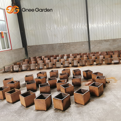 Corten Büyük Dış Mekan Metal Dekoratif Ekici Dikdörtgen Metal Duvar Ekici
