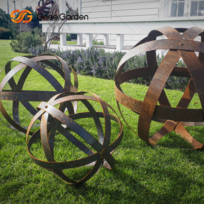 Bahçe Peyzaj Metal Dekorasyon Süsleri Homeyard İçin Corten Çelik Dekorasyon