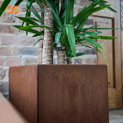 Büyük Corten Çelik Saksıları Özelleştirin Açık Corten Çelik Saksılar