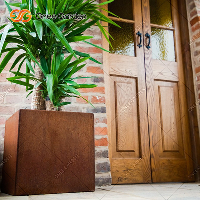 Büyük Corten Çelik Saksıları Özelleştirin Açık Corten Çelik Saksılar