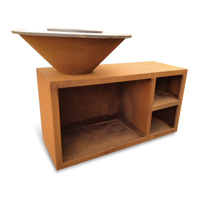 Pişirme Açık Corten Metal Barbekü Izgara Ağır Hizmet