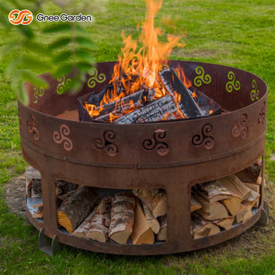 Kompakt Bonfire Corten Çelik Ateş Çukuru 3 Mm Hayatın Keyfini Çıkarmak İçin Hava Koşullarına Dayanıklı