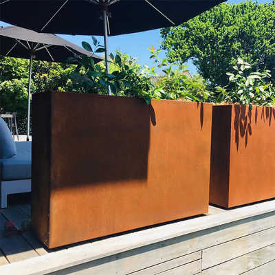 Bahçe Dekoratif 1.5mm Corten Çelik Dikdörtgen Ekici Özelleştirilebilir