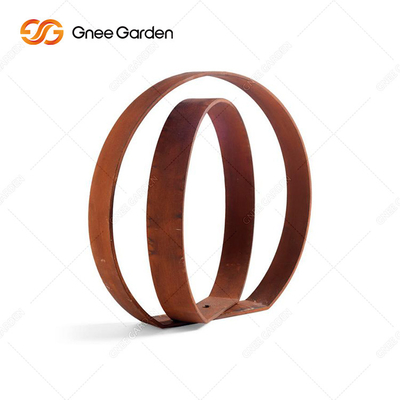Pürüzsüz Eğriler ile Büyük Açık 175cm Modern Corten Çelik Heykel Sanat