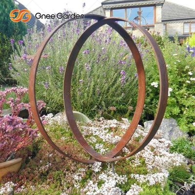 Pürüzsüz Eğriler ile Büyük Açık 175cm Modern Corten Çelik Heykel Sanat