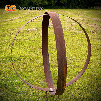 Pürüzsüz Eğriler ile Büyük Açık 175cm Modern Corten Çelik Heykel Sanat