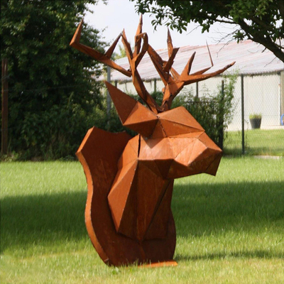 SGS TUV Modern Corten Dış Mekan Bronz Heykeller Bronz Yard Heykeller 175cm