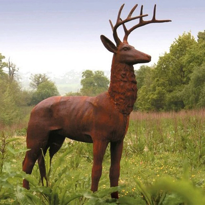 SGS TUV Modern Corten Dış Mekan Bronz Heykeller Bronz Yard Heykeller 175cm