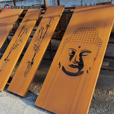 SGS Modern Dekoratif Metal Bahçe Ürünleri Lazer Kesim Corten Çelik Paneller