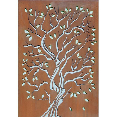Dikdörtgen Dekorasyon Metal Bahçe Ürünleri Corten Çelik Bahçe Ekran Çiti