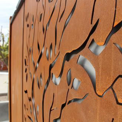 Dikdörtgen Dekorasyon Metal Bahçe Ürünleri Corten Çelik Bahçe Ekran Çiti