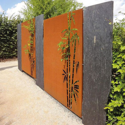 Ön Paslı Metal Bahçe Ürünleri Corten Çelik Dekoratif Paneller Özel Yapım