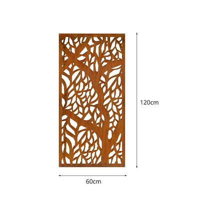 Özelleştirme Metal Bahçe Ürünleri Corten Çelik Dekoratif Ekran Yüksek Mukavemet