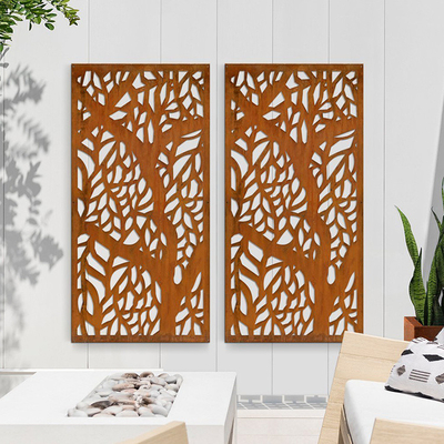 Özelleştirme Metal Bahçe Ürünleri Corten Çelik Dekoratif Ekran Yüksek Mukavemet