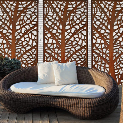 Dış Mekan İçin Yüksek Dayanıklılık Sanat Tasarımı Corten Çelik Gizlilik Ekran Panelleri