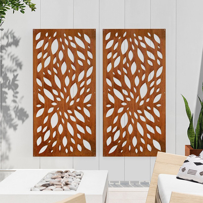Art Dekoratif Metal Bahçe Ürünleri Corten Çelik Gizlilik Panelleri Hava Koşullarına Dayanıklı