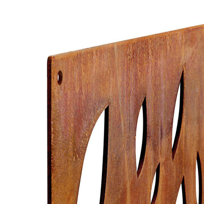 Art Dekoratif Metal Bahçe Ürünleri Corten Çelik Gizlilik Panelleri Hava Koşullarına Dayanıklı