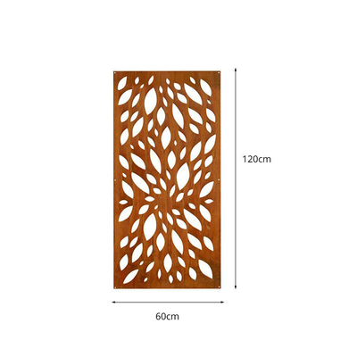 Art Dekoratif Metal Bahçe Ürünleri Corten Çelik Gizlilik Panelleri Hava Koşullarına Dayanıklı