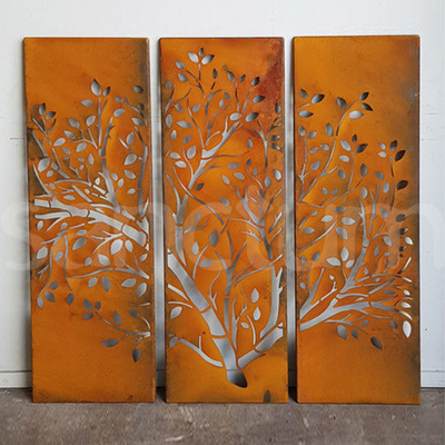 OEM Metal Bahçe Ürünleri Corten Çelik Gizlilik Ekranı Arka Bahçe Dekorasyonu