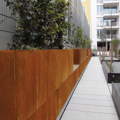 Kare Corten Çelik Rustik Metal Ekici Kutuları Lazer Kesim