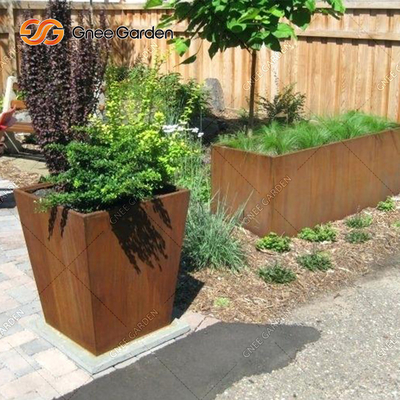 OEM ODM Yükseltilmiş Dikdörtgen Metal Ekici Kutusu Corten Steel