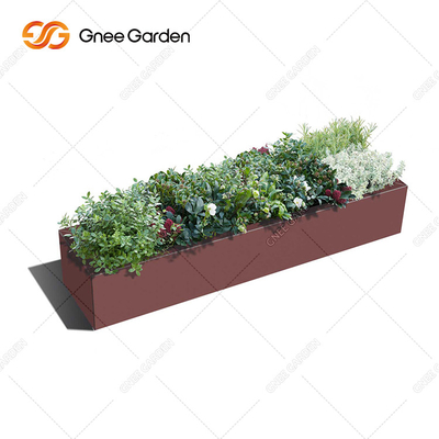 Uzunluk 300mm-1000mm Dış Mekan Metal Ekici Corten Çelik Dikdörtgen Ekici