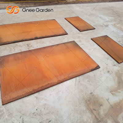 Rustik Corten Çelik Büyük Metal Ekici Kutuları Dikdörtgen Ayrılabilir Dış Mekan